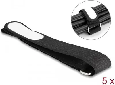 Produktbild von DELOCK Klett-KBI mit Schlaufe  L 457 x B 25 mm schwarz 5 Stk