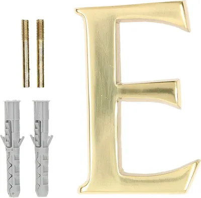 Produktbild von KOTARBAU® Buchstabe"E" aus Messing 10 cm für Häuser, Siedlungen, Hotels, Wohnungen, Denkmäler Grabsteine 100% Messing