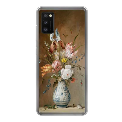 Produktbild von MuchoWow® Handyhülle Schutzhülle Hülle für Samsung Galaxy A41 Stilleben mit Blumen - Balthasar van der Ast - Alte Meister Silikon Softcase Handy Hülle - Mobiltelefon