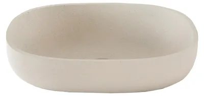 Produktbild von Ovales Beton-Waschbecken in Beige, 50 cm Länge, 37 cm Breite, 12,5 cm Höhe