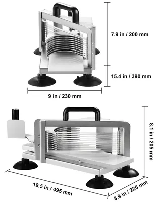 Produktbild von Tomatenschneider - Gemüseschneider - Manueller Tomatenschneider - Gemüseschneidegerät - Mandoline - Pommesschneider