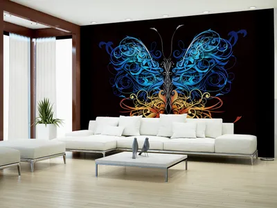 Produktbild von Vlies Fototapete Abstrakt Schmetterling 400x280 cm – Moderne Vliestapete, Wandtapete für Schlafzimmer, Wanddeko, Flur, Büro f-B-0047-a-b