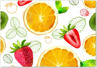Produktbild von Tulup® Glas-Bild - 100 x 70 - Wandbild aus Glas - Wandkunst - Wandbild hinter gehärtetem Sicherheitsglas - Essen & Getränke - Früchte - Mehrfarbig