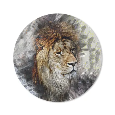 Produktbild von MuchoWow® Mauspad Mousepad Löwe - Muster - Farben 50x50 cm - Mousepads - Maus Mat - Pad - Mausunterlage - Vinyl