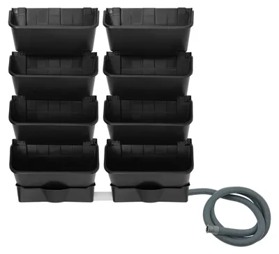 Produktbild von Hängende, vertikale Pflanzkästen - 8 Stück, schwarz
