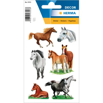 Obrázok produktu pre okúzľujúce nálepky s motívom koní zo série DECOR