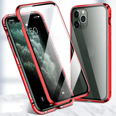 Immagine prodotto di Per Apple iPhone 16 Custodia del telefono cellulare 360 vetro magnetico paraurti metallo Custodia Cover