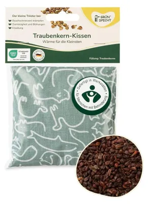 Zdjęcie produktu dla Poduszka z pestek winogron - Poduszka grzewcza 12 x 12 cm - 100% bawełna - Dla zwierząt