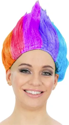 Produktbild von 90's Troll Regenbogen Perücke