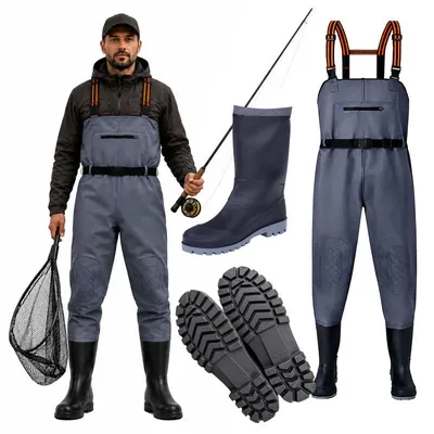 Zdjęcie produktu dla RealG RC-K-2563 Brodící kalhoty s opaskem, vel. 43, šedé
