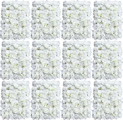 Produktbild von Künstliche Blumenwandpaneel, Seidenmaterial, 60 x 40 cm Maße, Hochzeits- und Partyanwendungen, Innen- und Außennutzung, Gras-Pflanzenstil