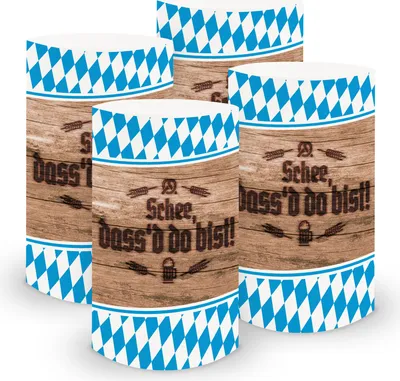 Produktbild von itenga 6x Windlicht klein Bayrisch Schee dassd do bist 10,0 cm