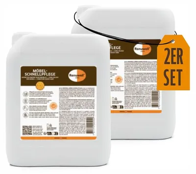 Produktbild von Renuwell Möbel-Schnellpflege Bienenwachs Möbelreiniger mit 2 x 5 Liter