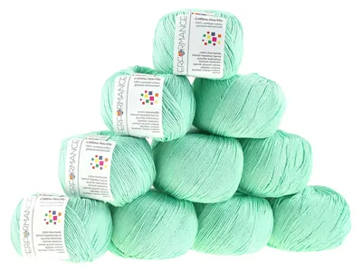 10 x 50g Strickgarn Cotton Marble, #140 mint