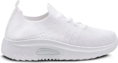 Produktbild von Damen Sneaker Slip On Freizeitschuhe Textil Turnschuhe Mom Weiß Gr.41