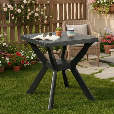 Produktbild von Straven - Gartentisch, 70x70x72h cm Anthrazit, 4 Plätze  Italy