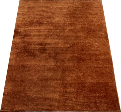 Produktbild von Waschbarer Teppich Wohnzimmer Kurzflor Einfarbiger Moderner Stil Weich Orange Grösse 60x100 cm