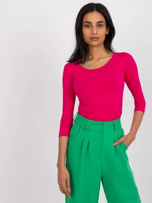 Produktbild von Basic Feel Good Langarm-T-Shirt für Frauen Vistresindus fuchsie XL