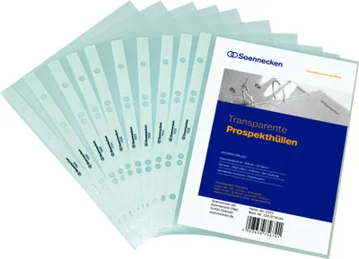 Produktbild von Prospekthülle 1613 DIN A5 PP transparent 100 Stück Packung mit 10 Stück