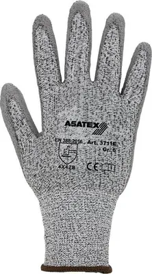 Produktbild von Schnittschutzhandschuhe Gr.11 grau/grau EN 388 PSA II HDPE m.PU 10 PA ASATEX