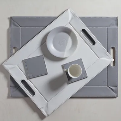 Produktbild von FREEFORM | Untersetzer, DUO, grau/weiß, 10 x 10 cm