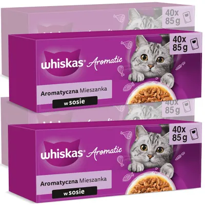 Zdjęcie produktu dla Whiskas Aromatic Adult 160x85g Mokra Karma Dla Kotów Aromatyczna Mieszanka W Sosie