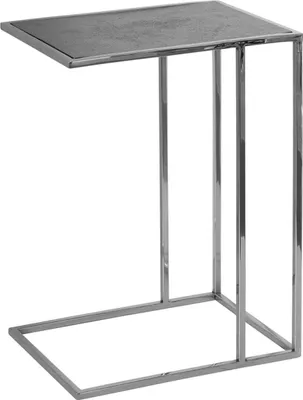 Produktbild von Fink DIJON, Beistelltisch, Aluminium, Edelstahl, poliert, schwarz vernickelt, schwarz, silberfarben, L. 40.5 cm, B. 30.5 cm, H. 56 cm 168081