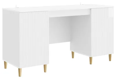 Produktbild von Schreibtisch Hochglanz Weiß 142,5 x 50 x 75 cm Holzwerkstoff