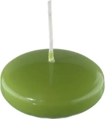 Produktbild von Schwimmkerzen Limonegrün 24 x Ø 60 mm, 20 Stück