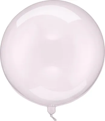 Folienballon rund 40cm Transparent Rosa