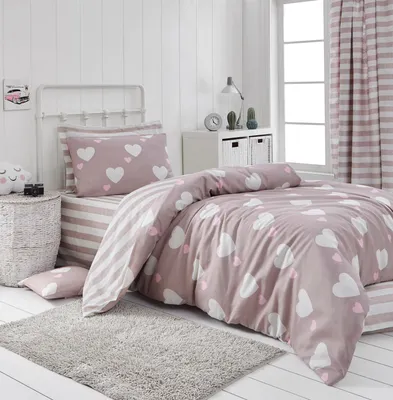 Produktbild von L'Essentiel Linge de Maison, Herz - Dusty Rose, Bettwäschen, Altrosa, Baumwolle, 140 x 200 cm