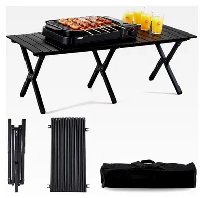 Produktbild von Camping-Tisch, Picknick-Tisch, Klappbar mit Tragetasche, Tragbar, Für Camping, Picknicks, Veranstaltungen im Freien, Strandbesuche
