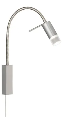 Produktbild von Fischer & Honsel 30409 Bettleuchte River 1x LED 4,5 W inkl., matt, nickelfarben