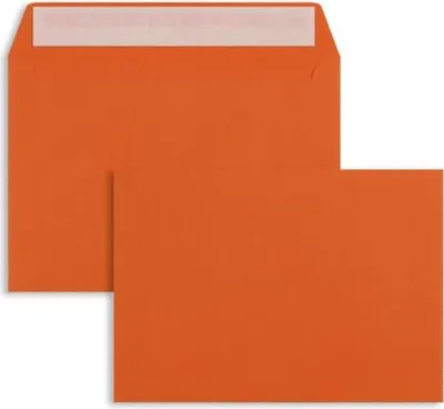 Produktbild von Briefumschläge C6 100g/qm haftklebend VE=100 Stück orange