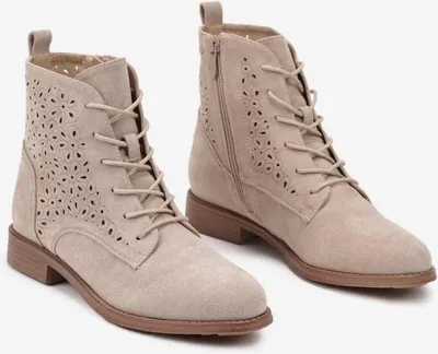 Produktbild von Damen Durchbrochene Stiefeletten Elegante Stiefel Herbstschuhe Linda Grau Gr.39