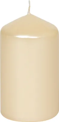 Produktbild von Stumpenkerzen "Edelglanz" Champagner 100/57 mm, 12 Stück Steinhart Kerzen in RAL-Kerzen Güte Qualität