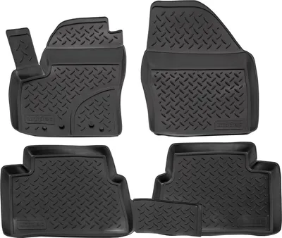 Produktbild von NORM LINERS | 3D Gummimatten Auto Matten Fussmatten Kompatibel mit Ford C-Max 2003-2010 4tlg, Individuelle Passform mit Hohem Rand cca 4-5cm, Allwetter,