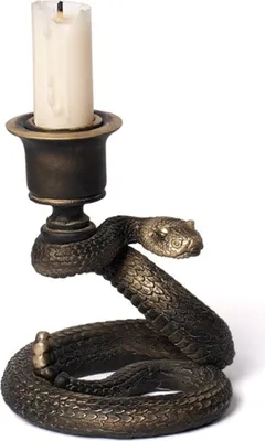 Produktbild von Elegante, goldfarbene Schlange als Kerzenleuchter 11,5 cm
