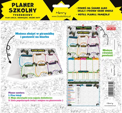 Produktbild von Planer szkolny tygodniowy plany zajęć pad