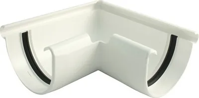 Produktbild von Marley Aussenecke Kunststoff halbrund 90° Verkehrsweiß RAL 9016 NW 125 mm