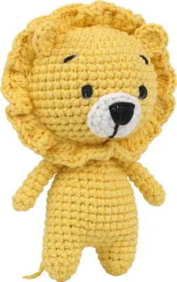 Produktbild von Amigurumi Häkelset Löwe Leo ca. 12 cm mit komplettem Häkelmaterial und Anleitung