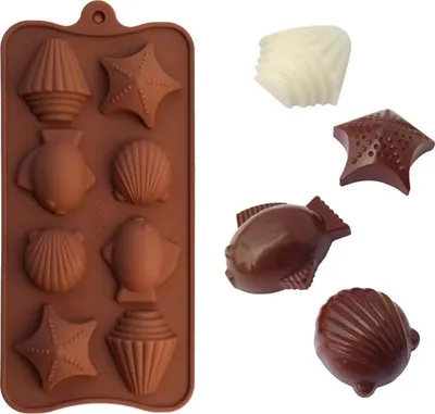 Produktbild von Silikonform für Schokoladen- und Süßwarendekorationen MUSCHELN