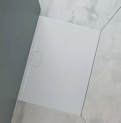 Mai & Mai Duschwanne 80x120x3 Cm – Anthrazit, Aus Mineralguss, Rutschfeste Oberfläche – Für Bodengleiche Montage