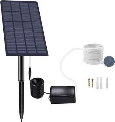 Immagine prodotto di Pompa aeratrice solare da 2,5 W per laghetti - Pannello solare da 48 l/U, aerazione da giardino, ossigeno per i pesci