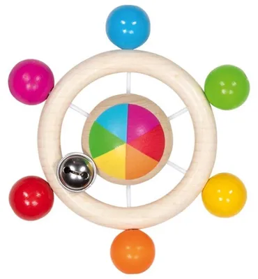 Produktbild von goki Greifling Perlenkreisel Regenbogen