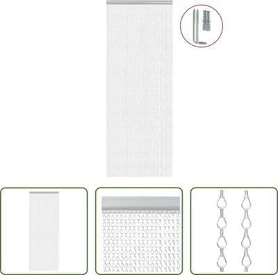 Zdjęcie produktu dla Kurtyna drzwiowa Living Store wykonana z łańcuchów aluminiowych 80x212 cm