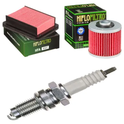 Obrázek produktu pro Servisní sada pro Yamaha SR 400 (2014–2016) – vzduchový filtr, olejový filtr, zapalovací svíčka od pamoto –