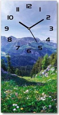 Immagine prodotto di Orologio da parete in vetro – 30x60 cm - Quadro in vetro - Orologio in vetro - Vetro temperato - Alpi