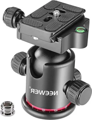 Produktbild von Drehbare Metall-Panoramakop mit 1/4" Schnellwechselplatte und Wasserwaage, 8 kg Belastbarkeit, für Stativ, Monopod, DSLR-Kamera