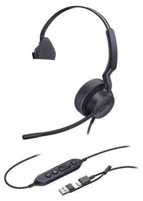 Productafbeelding van UH42 Mono (zwart, versie voor Teams, met USB-C- en USB-A-aansluiting)